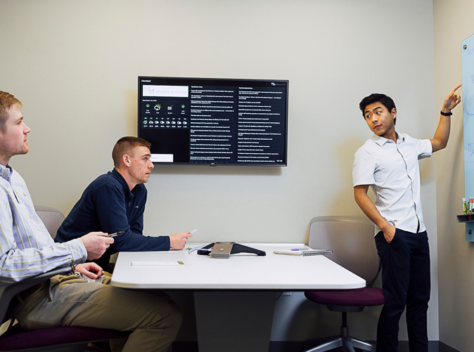 Meaden & Moore young professionals meeting to discuss ERP planning