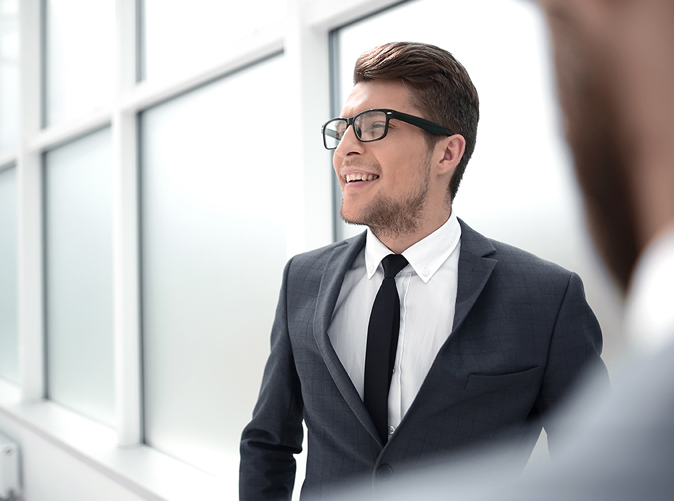 man wearing suit