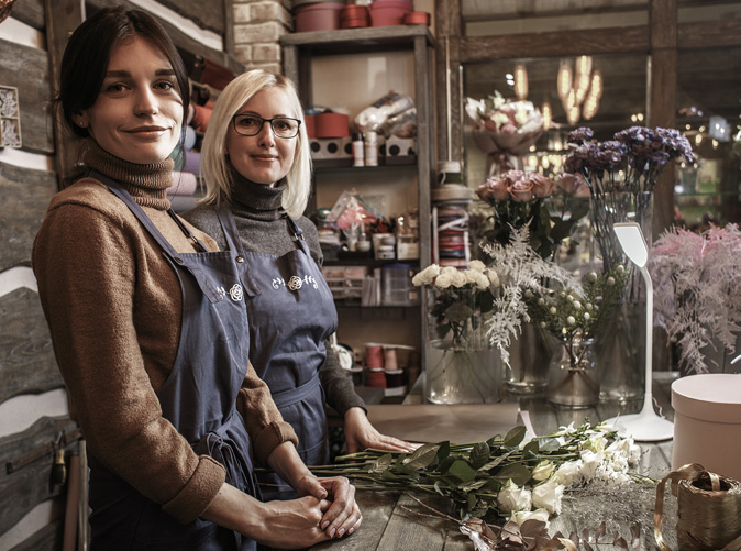 Florists at their flower shop