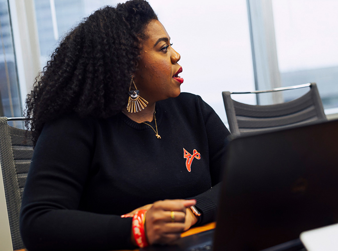 professional woman in conference room