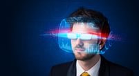 Man with future high tech smart glasses concept-1