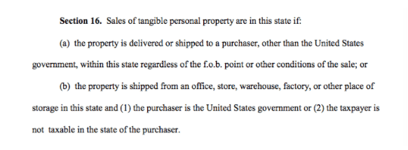 Uniform Division of Income for Tax Purposes Act (UDITPA) Section 16.png