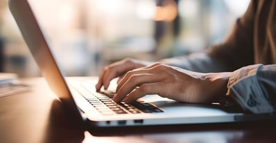 man working on laptop