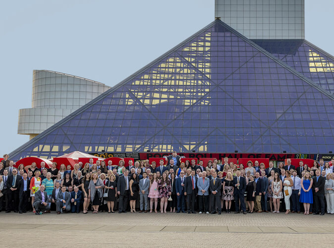 Meaden and Moore team at the Rock and Roll Hall of Fame